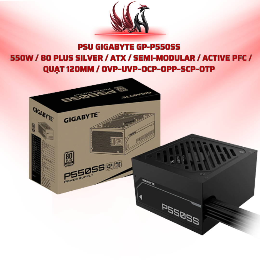 Nguồn Gigabyte GP-P550SS 550W 80 Plus Silver Semi Modular | HOCO STORE PC