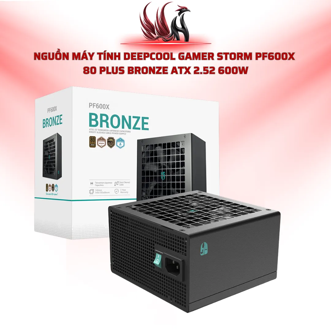 Nguồn DeepCool Gamer Storm PF600X 600W 80 Plus Bronze ATX 2.52 | HOCO STORE