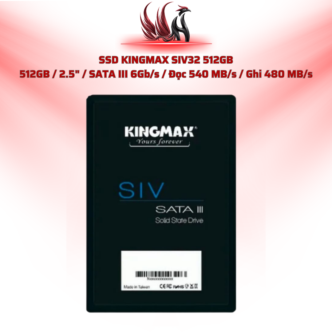 SSD KINGMAX SIV32 512GB  512GB / 2.5" / SATA III 6Gb/s / Đọc 540 MB/s / Ghi 480 MB/s  | HOCO STORE PC