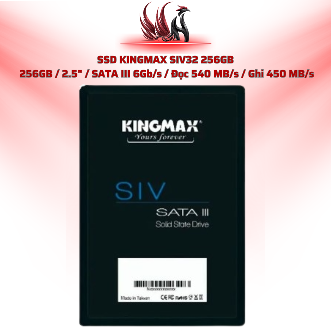 SSD KINGMAX SIV32 256GB  256GB / 2.5" / SATA III 6Gb/s / Đọc 540 MB/s / Ghi 450 MB/s | HOCO STORE PC