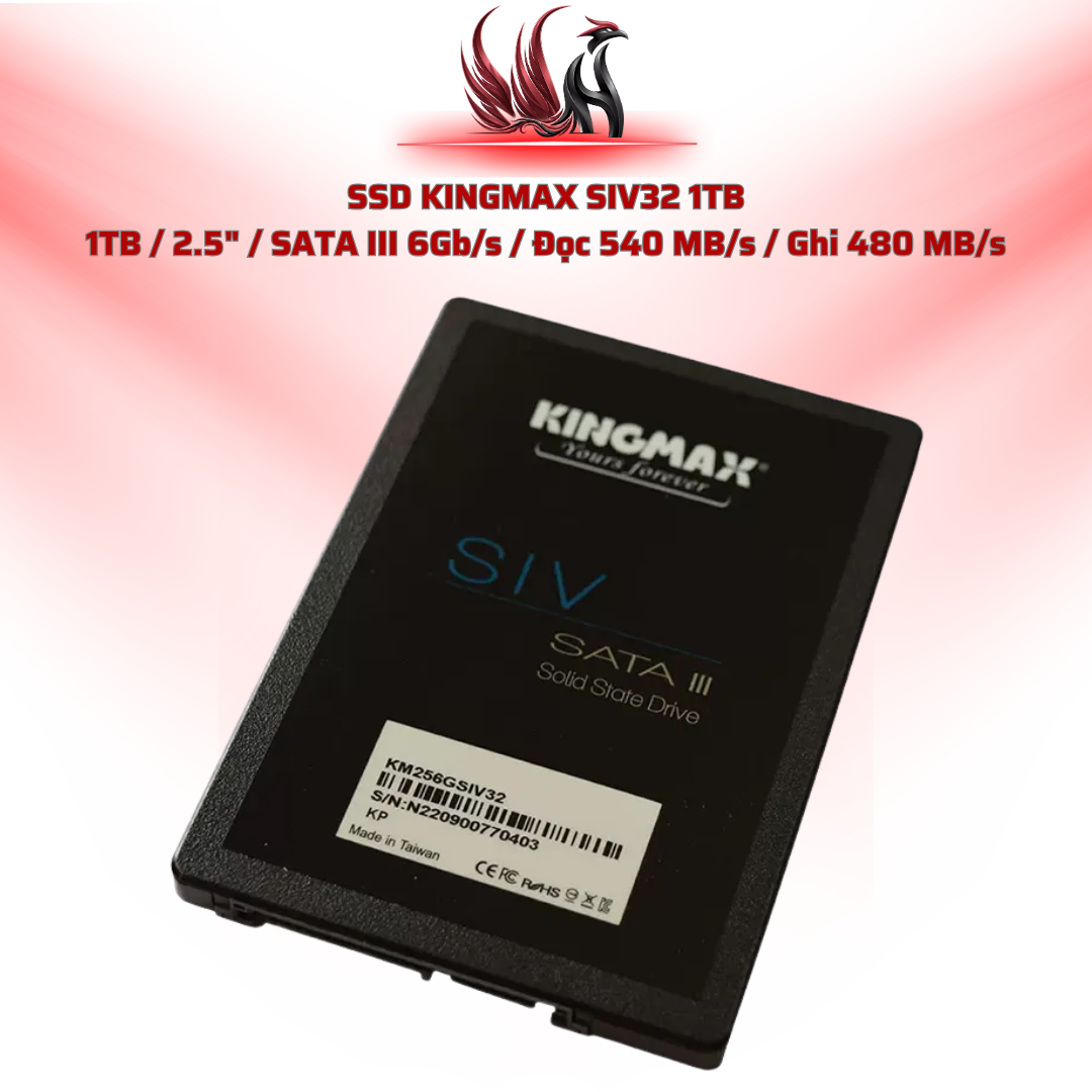 SSSD KINGMAX SIV32 1TB  1TB / 2.5" / SATA III 6Gb/s / Đọc 540 MB/s / Ghi 480 MB/s  | HOCO STORE PC