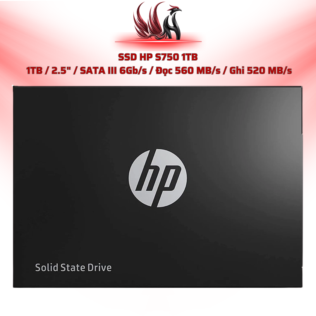 SSD HP S750 1TB  1TB / 2.5" / SATA III 6Gb/s / Đọc 560 MB/s / Ghi 520 MB/s | HOCO STORE PC