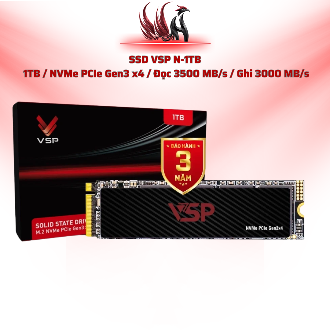 SSD VSP N-1TB (NVMe PCIe Gen3 x4) 1TB / NVMe PCIe Gen3 x4 / Đọc 3500 MB/s / Ghi 3000 MB/s | HOCO STORE PC