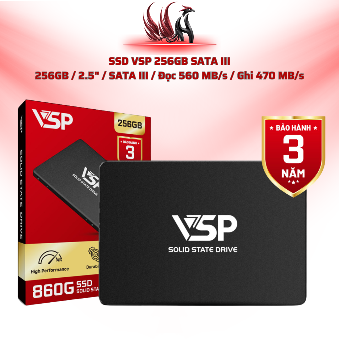 SSD VSP 256GB SATA III 256GB / 2.5" / SATA III / Đọc 560 MB/s / Ghi 470 MB/s | HOCO STORE PC