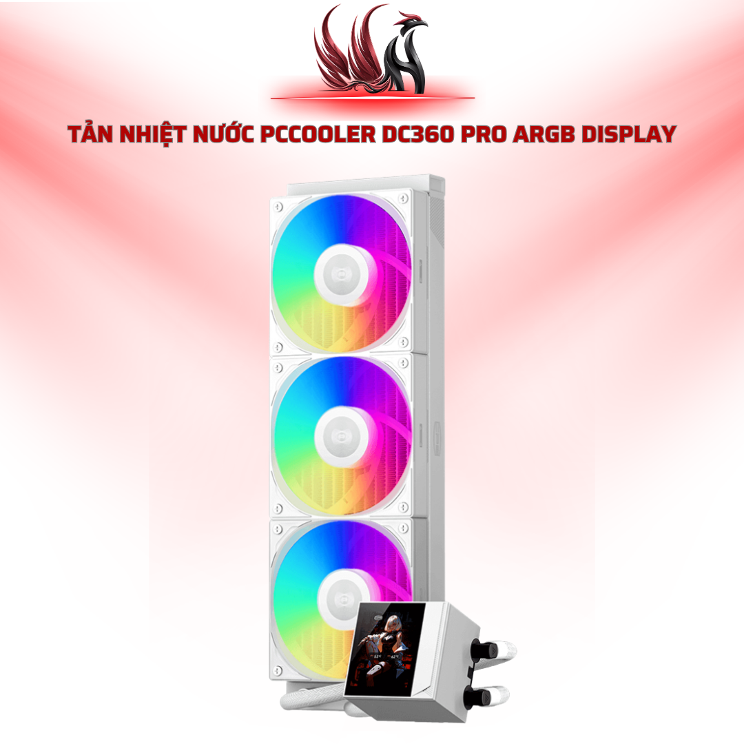 Tản Nhiệt Nước PCCOOLER DC360 Pro ARGB Display White | HOCO STORE PC