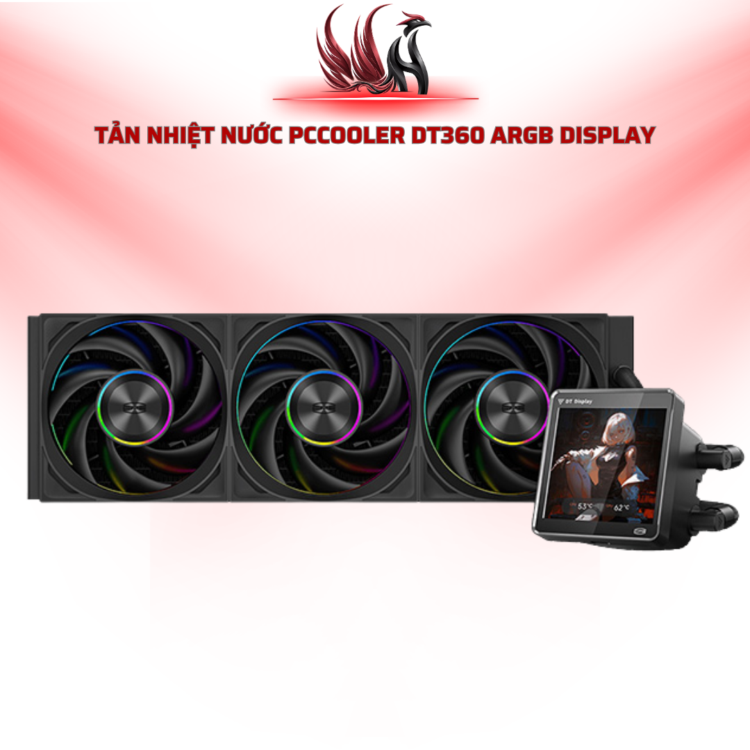 Tản Nhiệt Nước PCCOOLER DT360 ARGB Display Black Màn Hình IPS | HOCO STORE PC