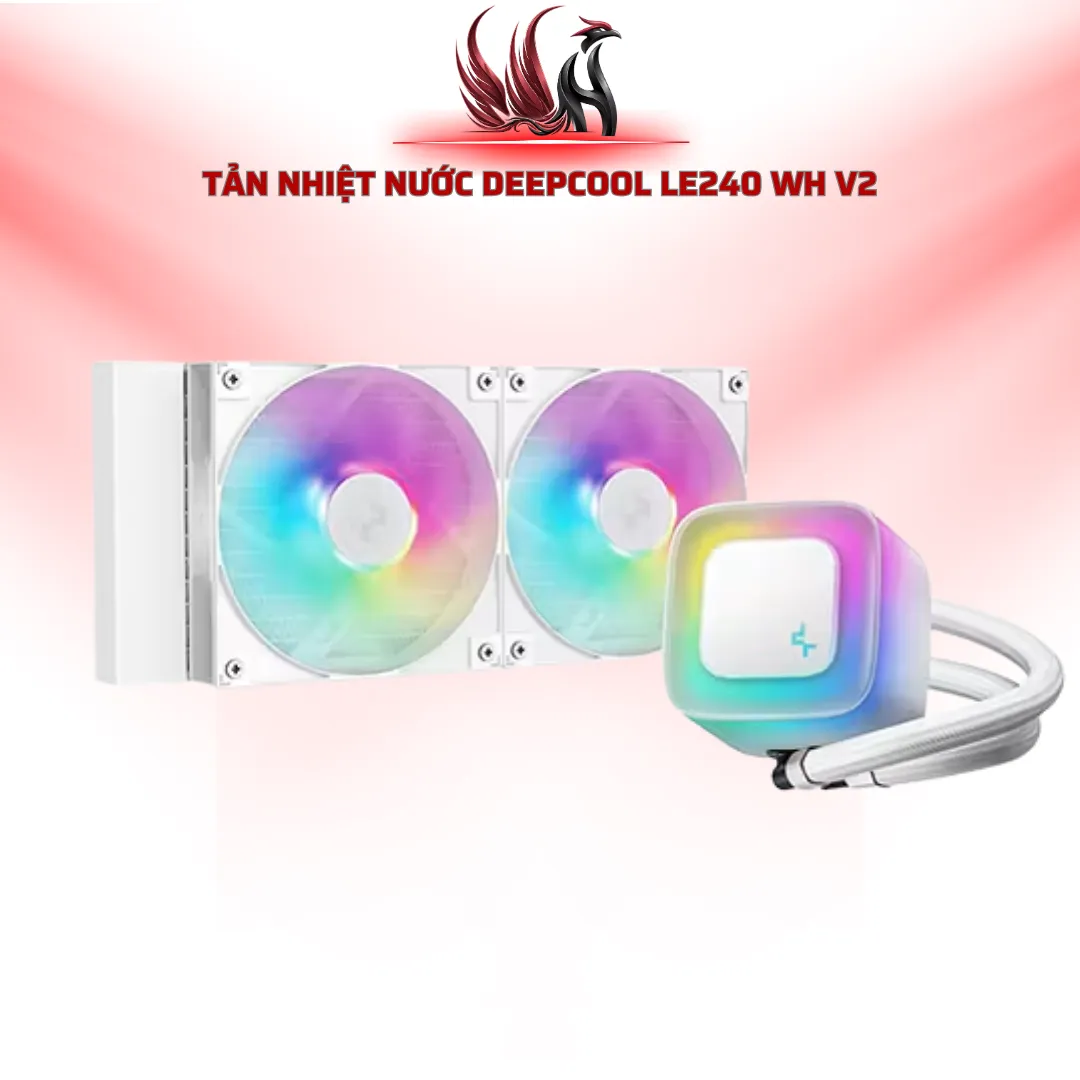 Tản Nhiệt Nước DeepCool LE240 WH V2 ARGB 240mm Màu Trắng | HOCO STORE