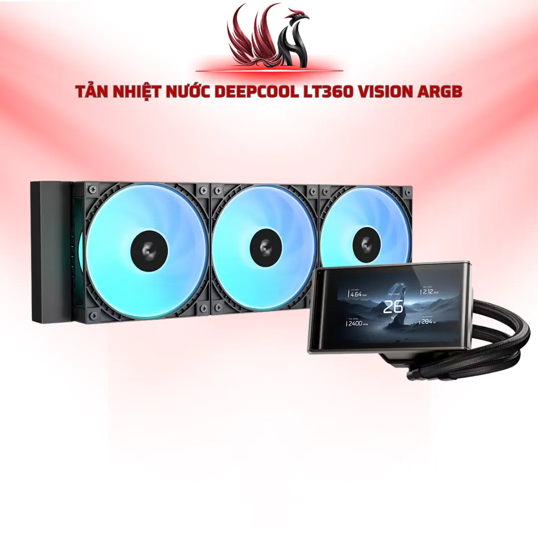 Tản Nhiệt Nước DeepCool LT360 VISION ARGB 360mm LCD 4.5 Inch | HOCO STORE