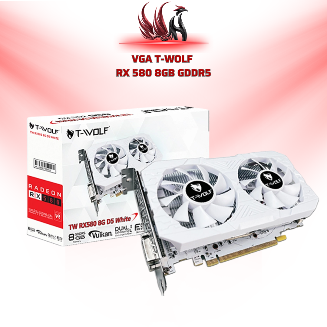 Card Màn Hình T-WOLF RX580 8GB GDDR5 White | HOCO STORE PC
