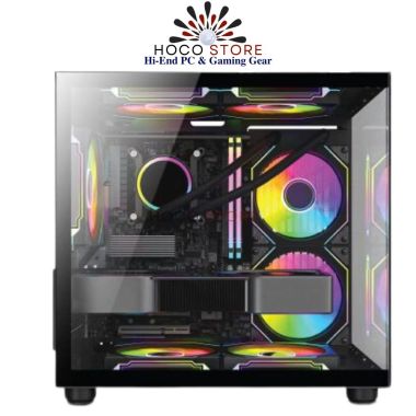 Vỏ Case Máy Tính VSP Aqual X2-M – Case Micro ATX Màu ĐEN