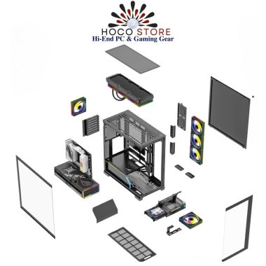 Vỏ Case Gaming VSP Pro X90 Premium Led Light ARGB