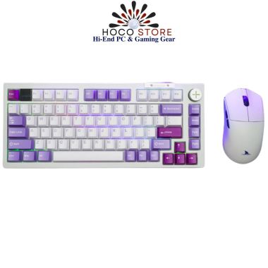 Bàn Phím Darmoshark TOP 75 White Purple Wireless RGB