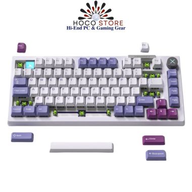 Bàn Phím Darmoshark TOP 75 White Purple Wireless RGB