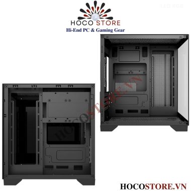 Vỏ Case Máy Tính Bể Cá E-DRa mATX 2 Mặt Kính Cường Lực ECS1503 l HOCO STORE PC