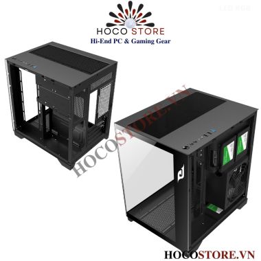 Vỏ Case Máy Tính Bể Cá E-DRa mATX 2 Mặt Kính Cường Lực ECS1503 l HOCO STORE PC