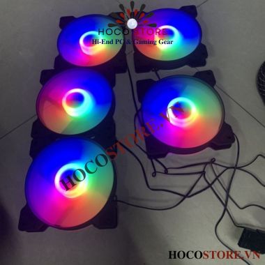 Quạt tản nhiệt - fan case led COOLMOON K8 Auto Led ( không hub ) l Hoco Store PC