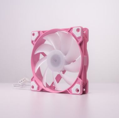 Quạt tản nhiệt - fan case hồng K8 LED Rainbow không cần hub