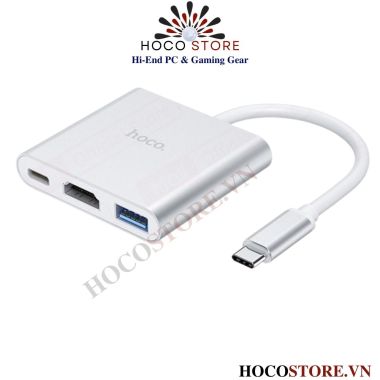 HUB Cáp Chuyển Đổi Hoco HB14 3in1 ( TypeC / HDMI / USB ) l Hoco Store PC