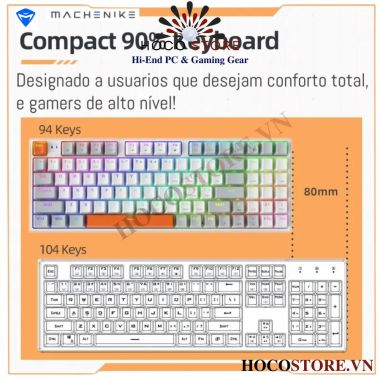 Bàn Phím Cơ Machenike K500-B94 Nâng Tầm Trải Nghiệm Gõ Phím l Hoco Store PC