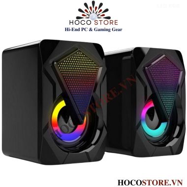 Loa Máy Tính LED 7 MÀU RGB 1046 Màu Đen l HOCO STORE PC