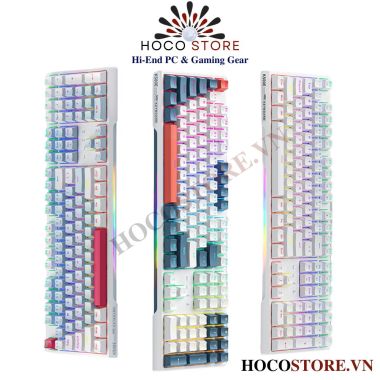 Bàn phím cơ Machenike K500E-B108 Wired RGB Dark Blue l Hoco Store PC