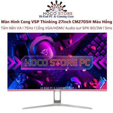 Màn Hình Cong VSP Thinking 27inch CM2705H Màu Hồng