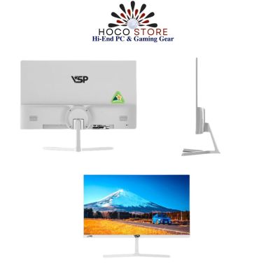 Màn hình LED VSP V2407S 24 inch tràn viền màu trắng