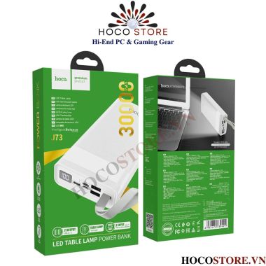 Pin Sạc dự phòng J73 Hoco 30.000mAh Có Đèn Pin l Hoco Store PC