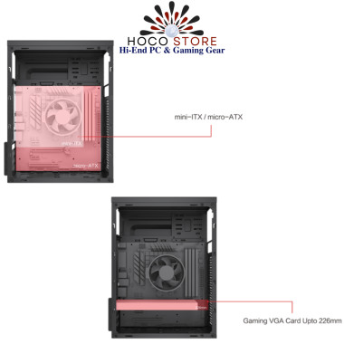 Vỏ Case Máy Tính Văn Phòng Nhỏ T-WOLF C100 mATX ITX