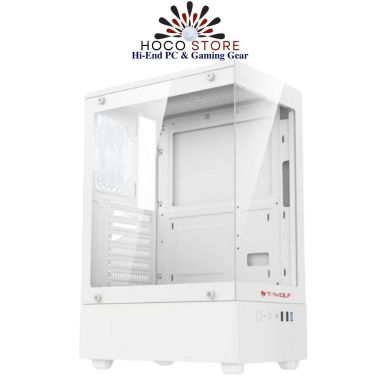 Vỏ Case Bể Cá Hỗ Trợ Main ATX TWOLF CG300 Trắng