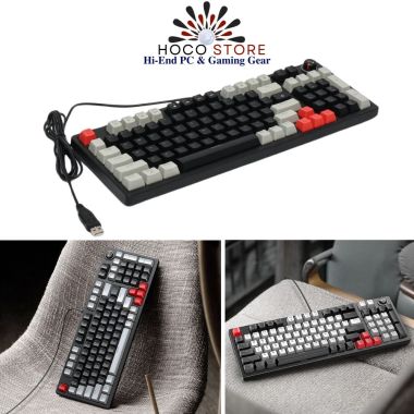 Bàn Phím Cơ 97 Phím T-WOLF T50 Blue Switch Màu Đen Xám