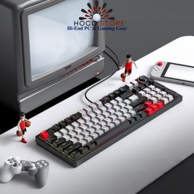 Bàn Phím Cơ 97 Phím T-WOLF T50 Blue Switch Màu Đen Xám