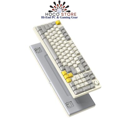 Bàn Phím Cơ 97 Phím T-WOLF T50 Blue Switch Màu Xám Trắng