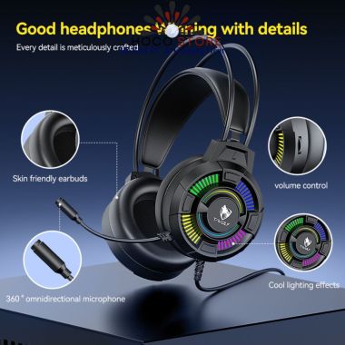 Tai Nghe Máy Tính Chụp Tai Có Mic T-WOLF H140