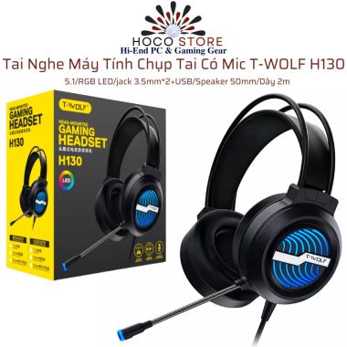 Tai Nghe Máy Tính Chụp Tai Có Mic T-WOLF H130