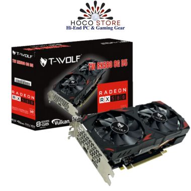 VGA - Card màn hình T-WOLF RX 580 8GB GDDR5 I HOCO STORE PC