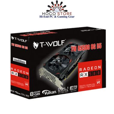 VGA - Card màn hình T-WOLF RX 580 8GB GDDR5 I HOCO STORE PC