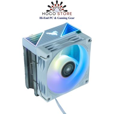 Quạt Tản Nhiệt CPU TOMATO AM-6200 LED RGB 90mm Trắng
