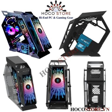 Vỏ Case Máy Tính VSP ES1 LED RGB Màu Đen l HOCO STORE PC