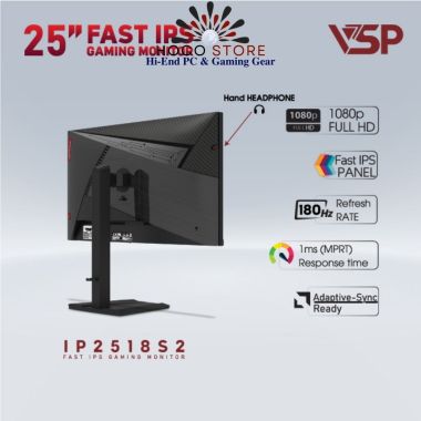 Màn hình VSP Gaming IP2518S2 25 Inch IPS Xoay 180 Độ 180Hz
