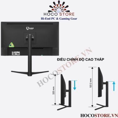 MÀN HÌNH VSP 165Hz XOAY DỌC / NGANG ESPORT GAMING FHD 24INCH - VG248B l Hoco Store PC