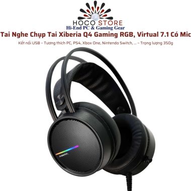 Tai Nghe Chụp Tai Xiberia Q4 Gaming RGB Virtual 7.1 Có Mic