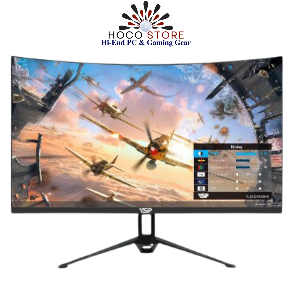 Màn Hình VSP VL24 (CM2406H) (23.6 inch/ FHD/ VA/ 75Hz/ 12ms/ 250nits/ HDMI+VGA/ Cong/ Đen)