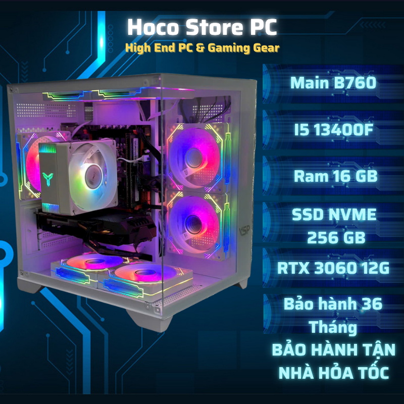 PC Gaming HCS I5 13400F RAM 16G RTX 3060 SSD 256GB