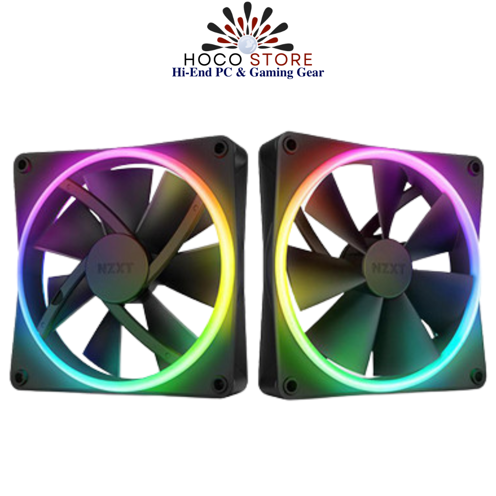 Bộ 2 fan case NZXT F140RGB duo Black