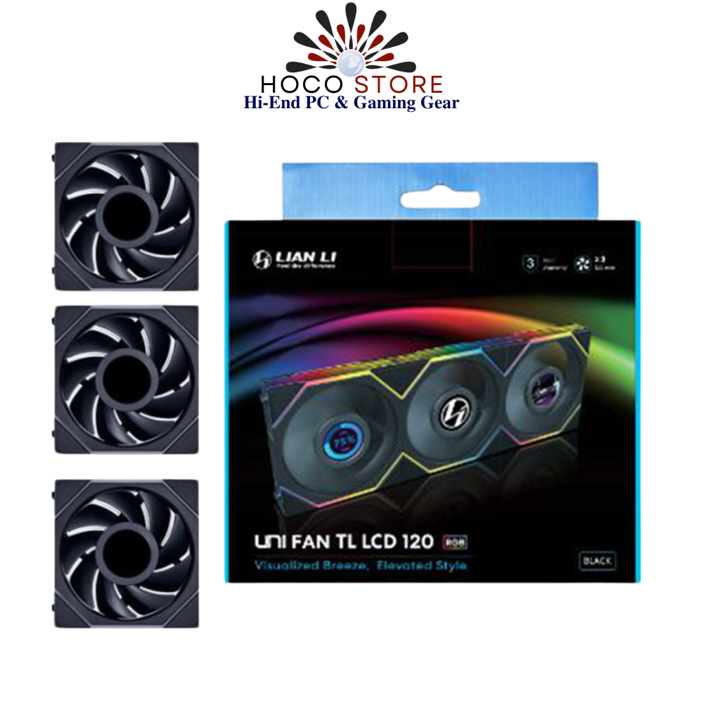 Bộ 3 Fan CASE LIAN-LI UNI FAN TL LCD 120 TRIPLE PACK