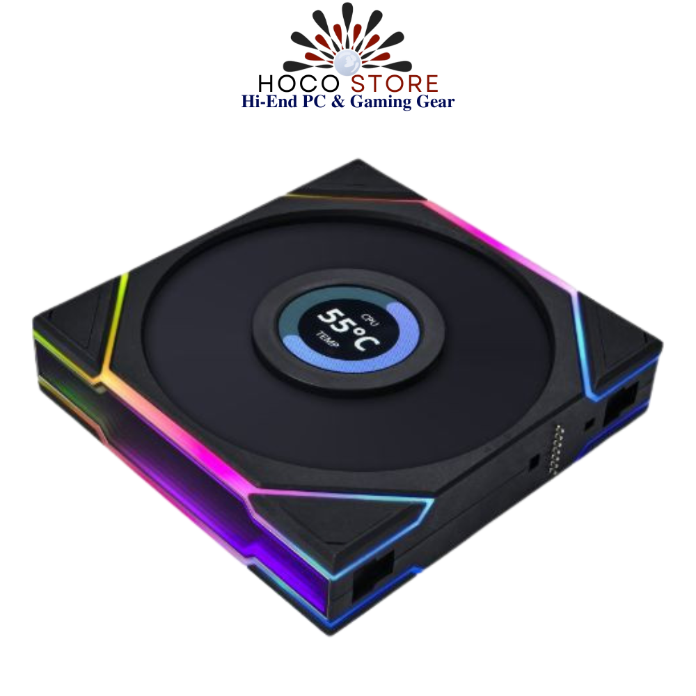 Bộ 3 Fan LIAN LI UNI FAN TL 120 LCD REVERSE TRIPLE PACK - Black