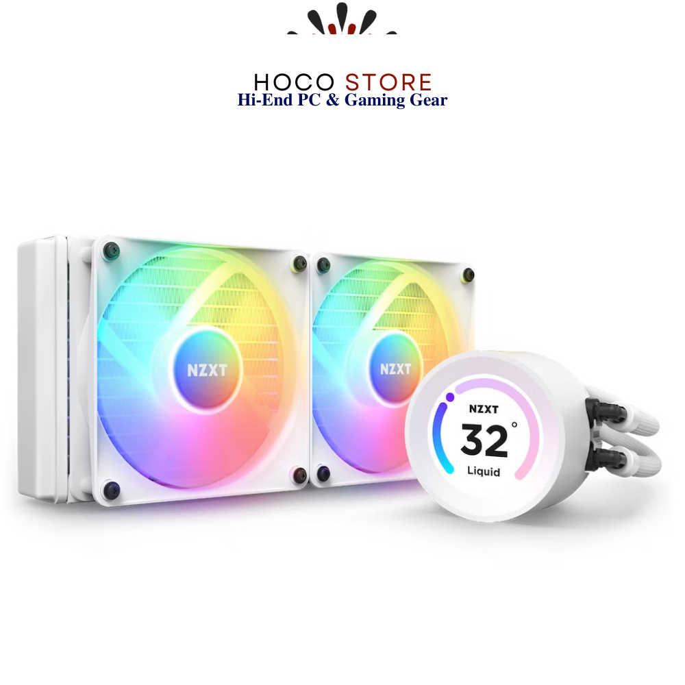 Bộ Tản Nhiệt Nước AIO NZXT Kraken Elite 240 RGB White