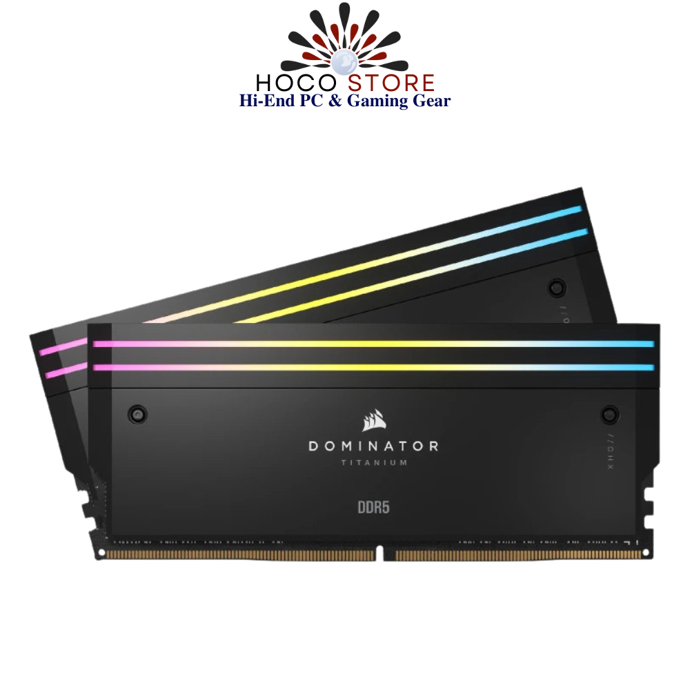 Bộ nhớ Ram PC Corsair Dominator Titanium RGB Black 32GB 6000MHz DDR5 (2x16GB)