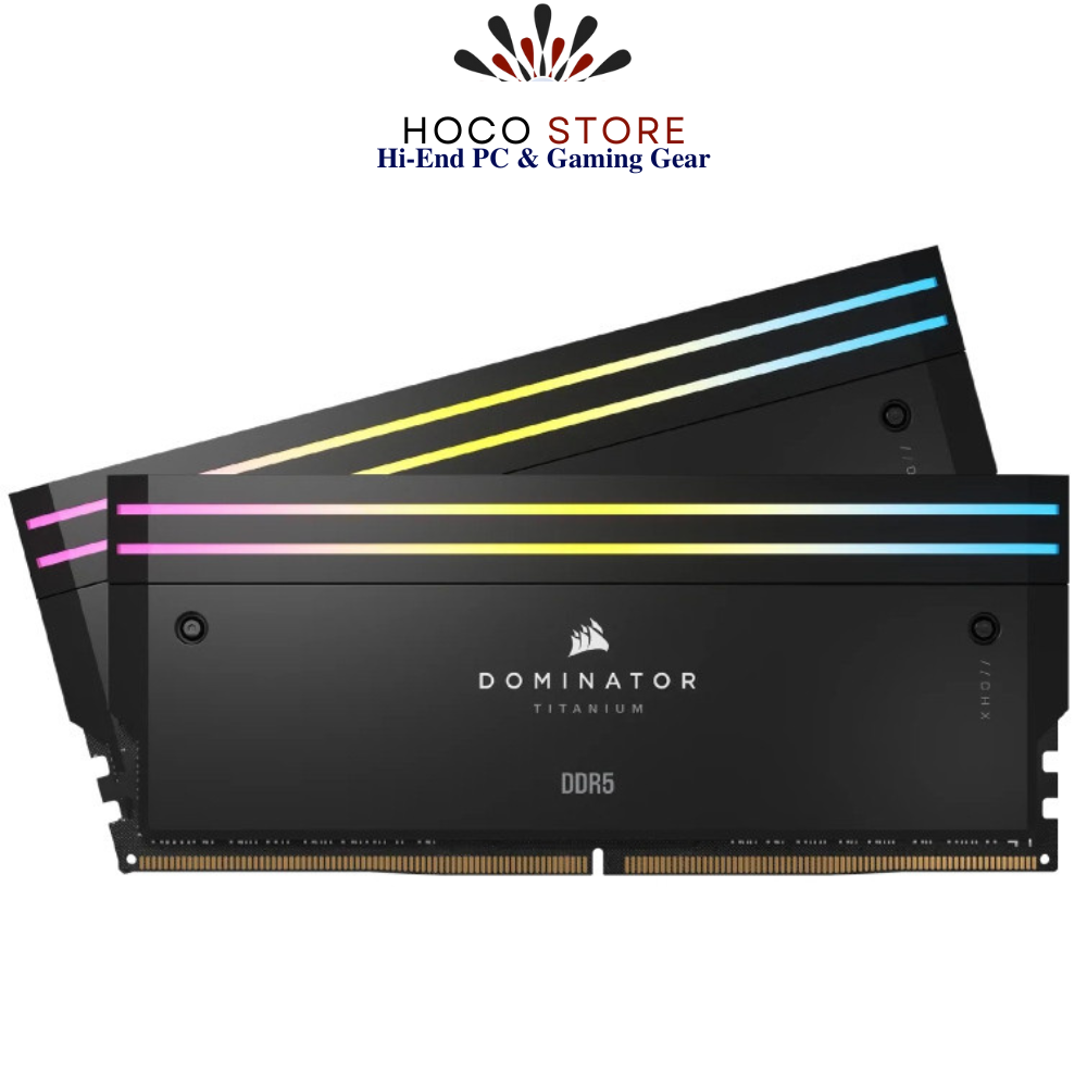 Bộ nhớ Ram PC Corsair Dominator Titanium RGB Black 32GB 6600MHz DDR5 (2x32GB)